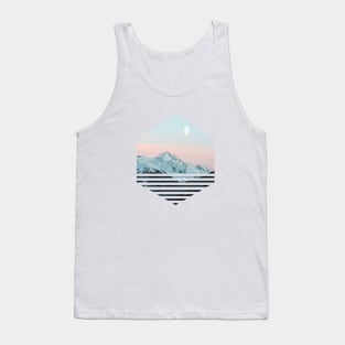Pink sky and white mountains Tank Top